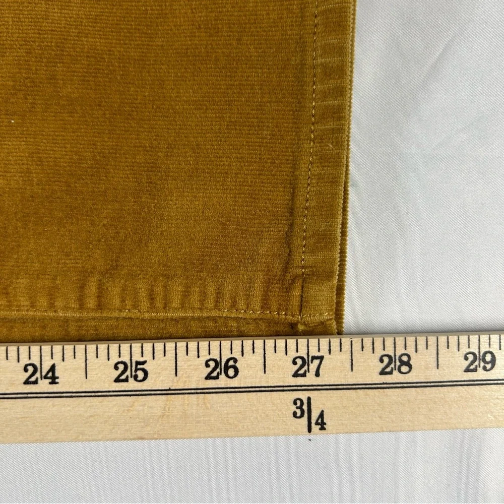 J.‎ Crew Women’s Golden Mustard Corduroy Flat Front Pants, size 30